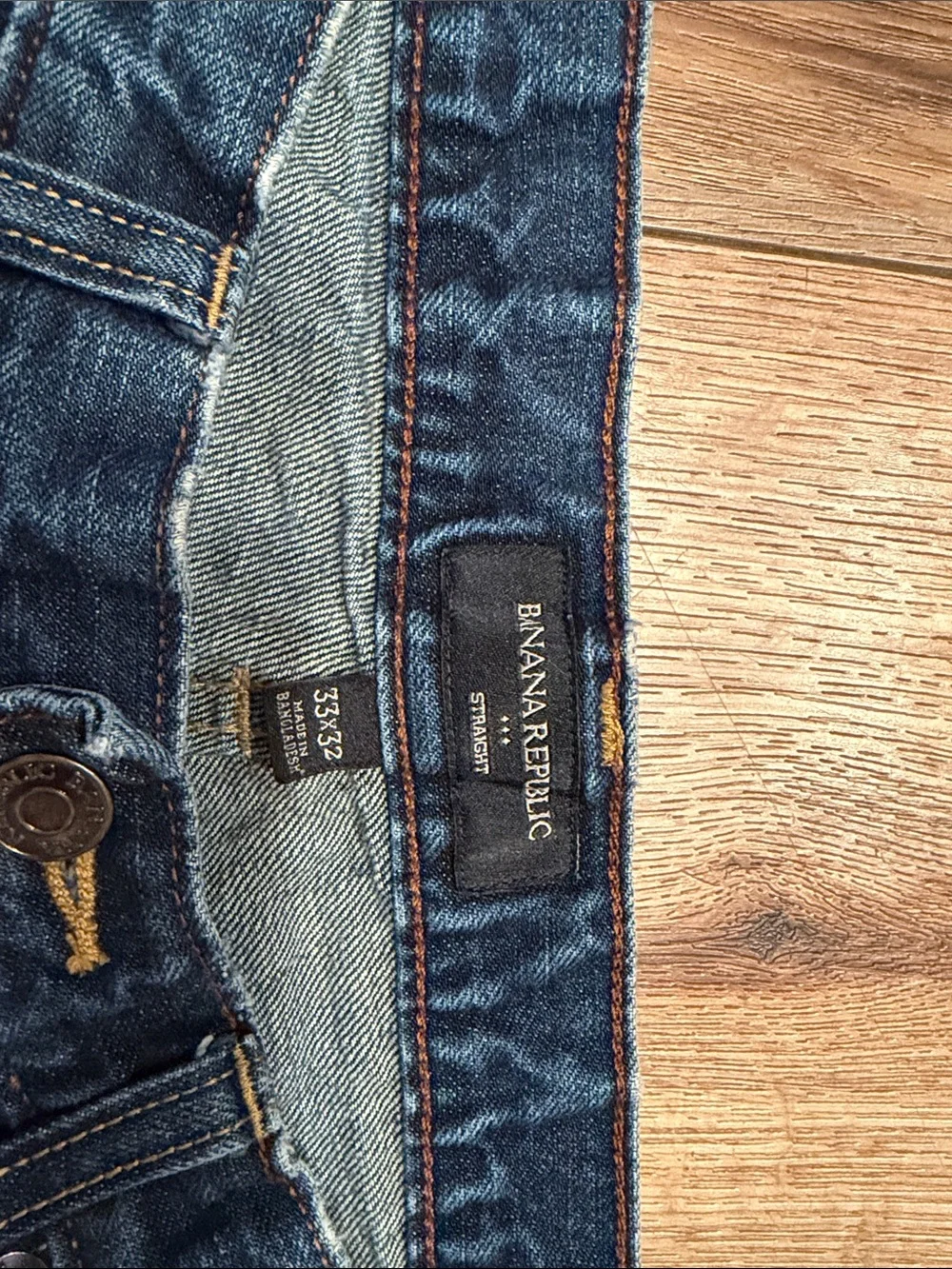 Banana Republic Men’s Straight Leg Jeans 33x32 Dark Wash Denim Classic Fit
